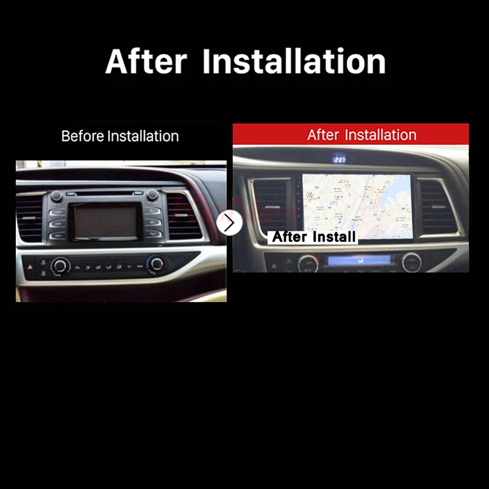 Best KiriNavi Octa Core Android 7.1 Car DVD GPS For Toyota Highlander Android Multimedia Audio Stereo Radio GPS Navigation WIFI BT 4G 1