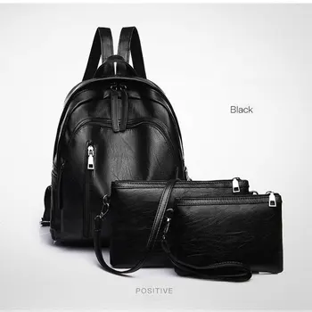 

Women's travel backpack new European and American fashion women's three-piece design travel shoulder bag