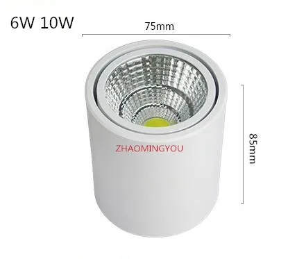 YOU Surface mounted dimmable led COB downlight 6W 10W 15W 20W 25W 30W led lamp ceiling AC85-265V spot light with led driver