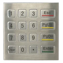 Клавиатура из нержавеющей стали с матричным интерфейсом для киоска/металлическая клавиатура для электронных систем шкафчика