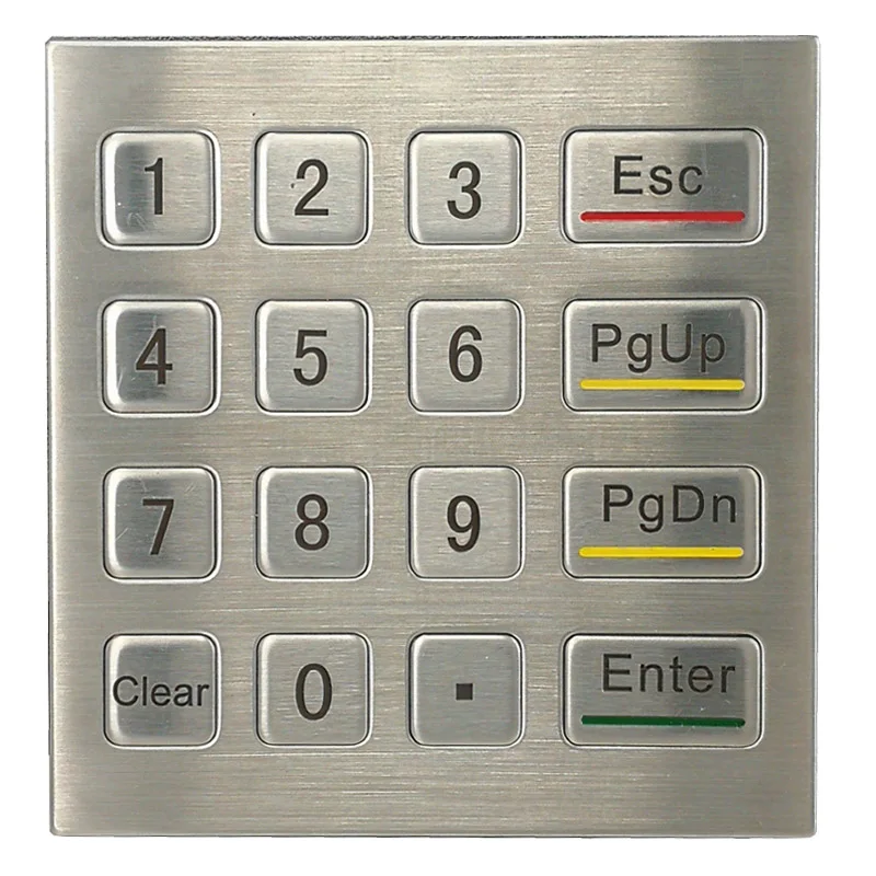 

Stainless Steel Keypad With Matrix Interface for Kiosk/ Metal Keyboard for Electronic Locker Systems