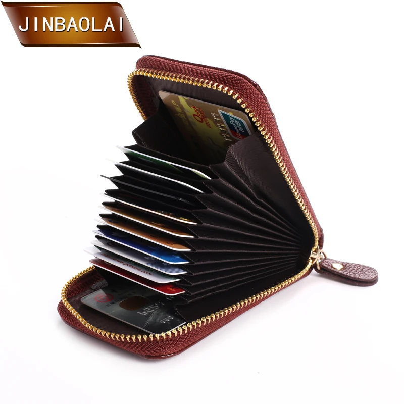 

JINBAOLAI PU Leather Card Holder Wallets High Quality Female Credit Card Holders Women Pillow Card holder Purse Small Clutch Bag