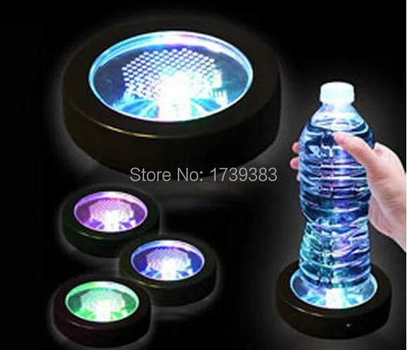 

50PCS/Lot Color Changeable LED Light Coaster,Drink Bottle Cup colorful flash LED Coaster,Light up BAR COASTER BLINK Xmas Gift