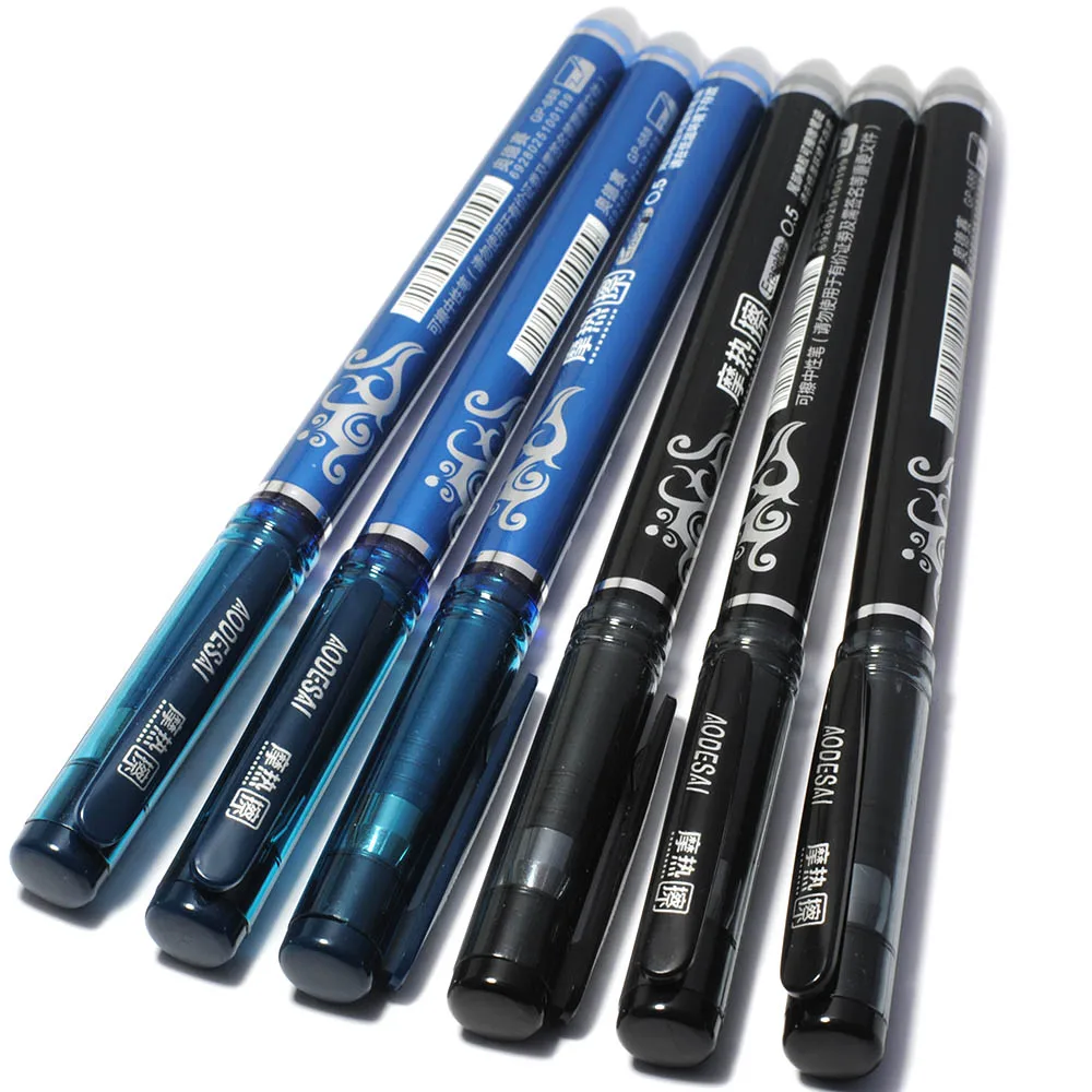 VITNAT 3 шт./лот канцелярские принадлежности стираемая ручка заправка 0,5 мм черные/синие чернила гелевая ручка для детей и студентов