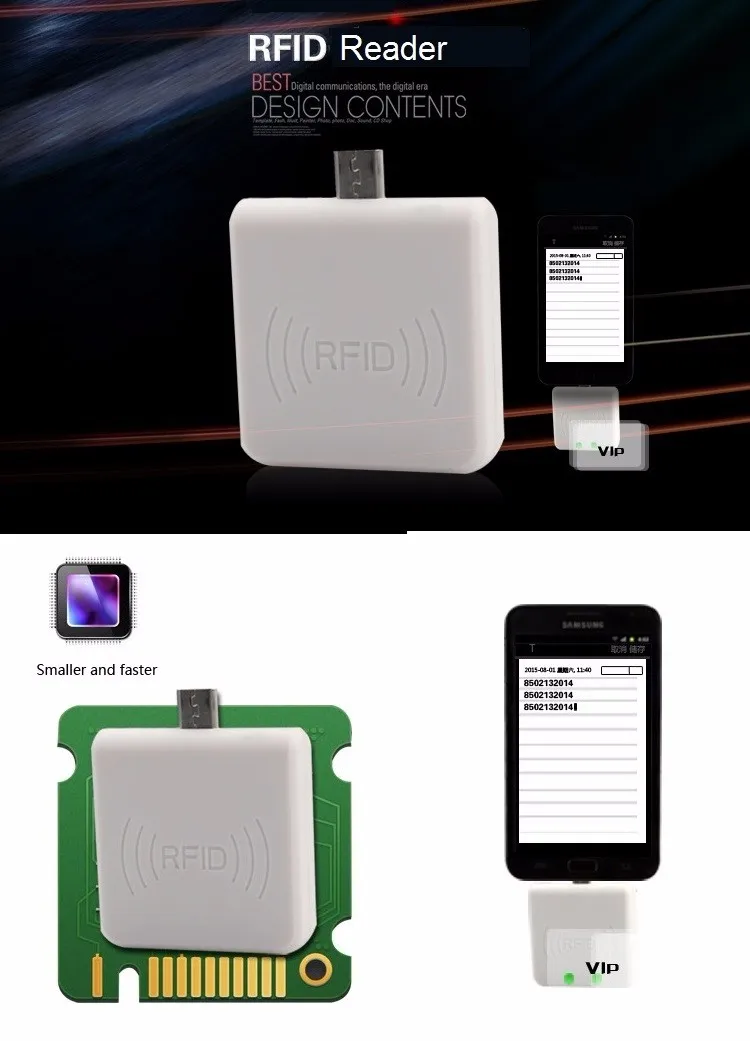 Mini RFID Reader Mobile Phone Card Reader IC Read and Write USB