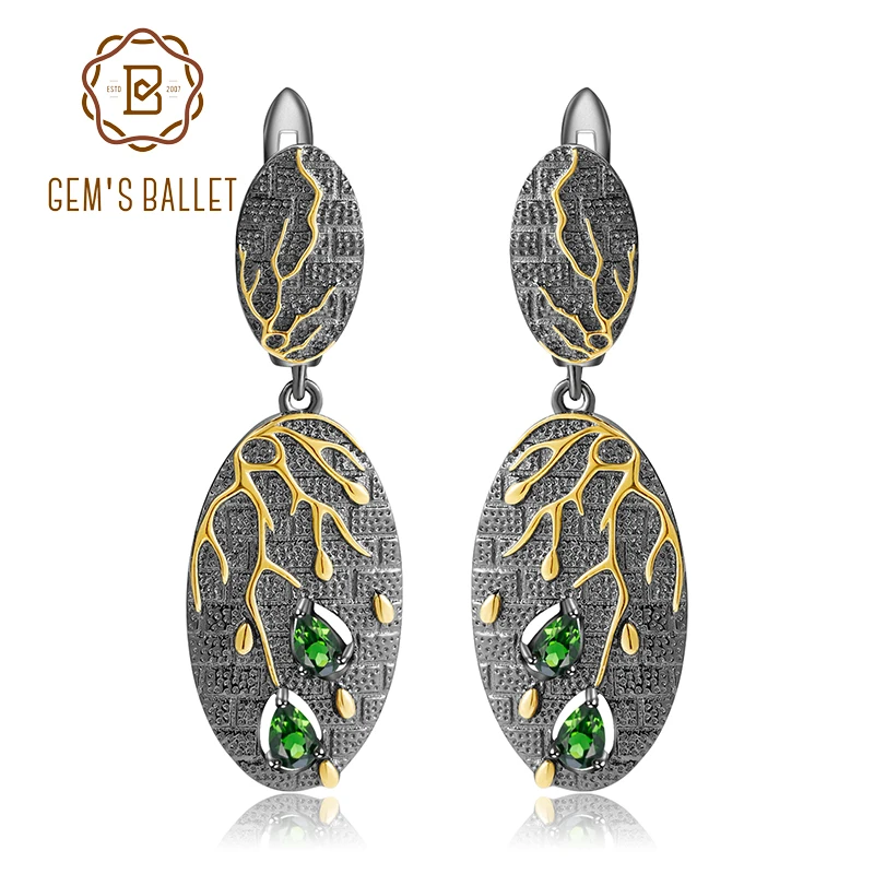 GEM'S BALLET 0.60Ct натуральные серьги из аметиста 925 стерлингового серебра ручной