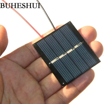 

BUHESHUI 0.36W 2V Solar Cell Polycrystalline Solar Panel Module+Cable DIY Solar Charger For 1.2V Battery Study Epoxy 10pcs/lot