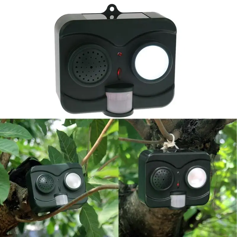 

6.5V Solar Energy Acousto-Optic Bird Repeller Repellent Deterrent Pigeon Scarer Strong Ultrasonic Wave Bird Scare Pest Control