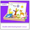 100+Pcs Wooden Multifunction Children Animal Puzzle Writing Magnetic Drawing Board Blackboard Learning Education Toys For Kids 2