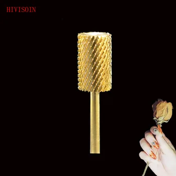 

HIVISOIN-6pcs- Carbide Nail Drill Bit - Big Barrel Bit (60018030)-Gold