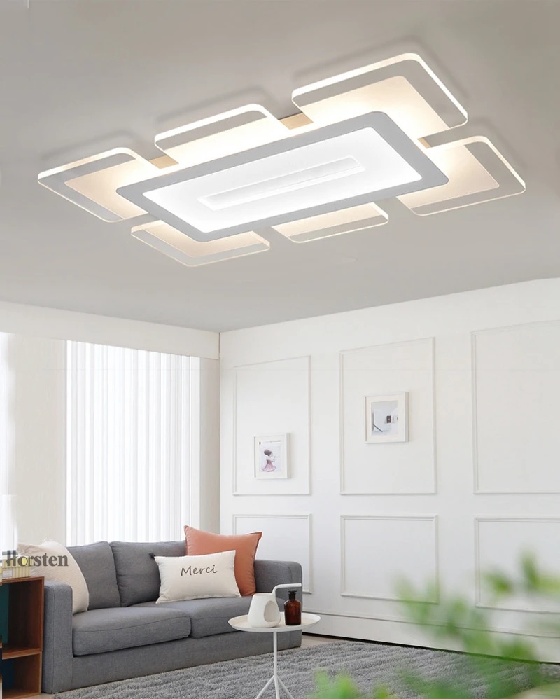 Horsten 110 220V Sky City Ultra-thin Transparent LED Ceiling Light Modern Creative Acrylic Bedroom Living Room Ceiling Light Home Lighting (4)