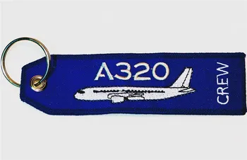 

Airbus A320 Crew Fabric Embroidered Keyring Aviation and Aircraft Keychains