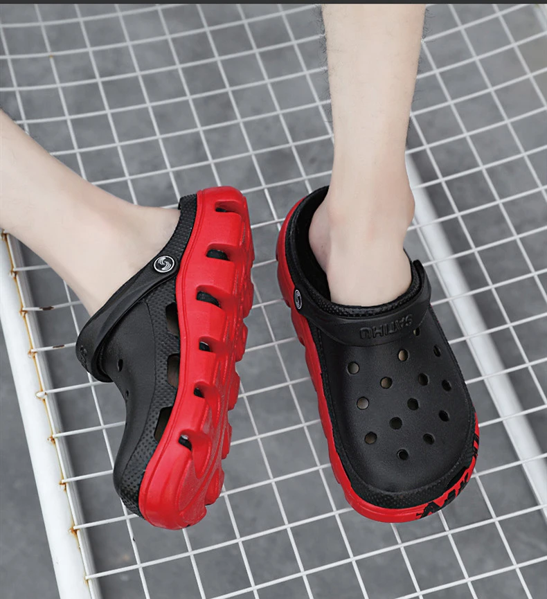 SERENE Brand Croc Summer Casual Sandals New Man Aqua Clog Slipper Hot Male Band Sandalias Swimming Shoe Ocean Beach Garden Shoes (9)