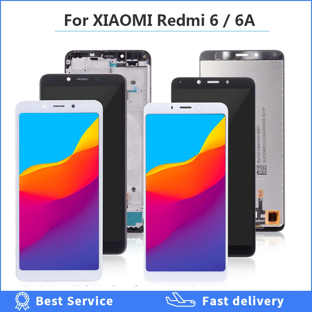 

new 100% Tested LCD display For Xiaomi Redmi 6A touch screen digitizer assembly For Redmi 6 lcd With Frame Replacement 5.45 inch