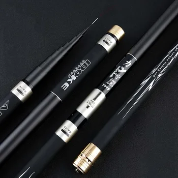 

8M-13M Telescopic Rod Carbon Carp Fishing Rod Feeder Pole Super Light Rods Fishing Tackle Vara De Pesca With Spare 4 tips A143