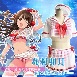 Аниме IDOLM @ STER Золушки для девочек Cos Узуки SHIMAMURA Косплэй Мультфильм Хэллоуин Девушки Лето Сексуальные Купальники карнавальный костюм