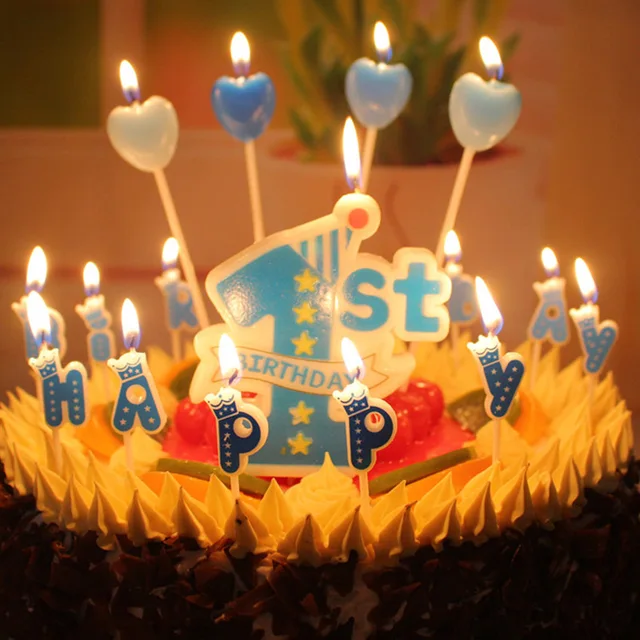 Birthday Candles 1St Moulded Design 1St First Birthday Baby Candle