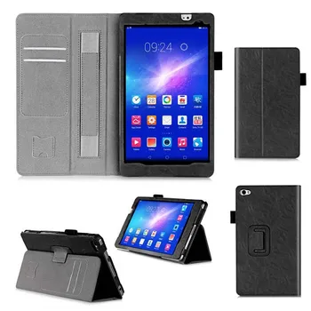 

High Quality Cowhide Leather Stand Cover Case Card Holder Hand Strap For Huawei MediaPad M2 8.0 M2-801W M2-803L M2-802L Tablet