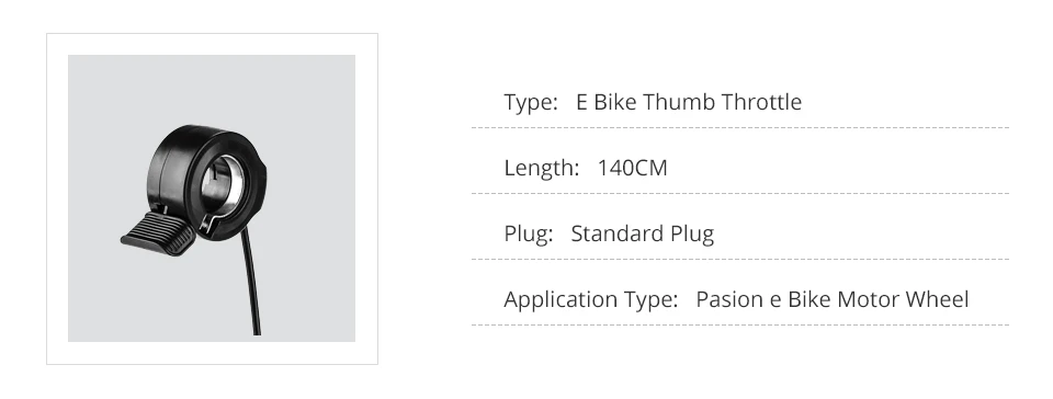 Pasion E велосипед Thumb дроссельная заслонка 36 в 48 в 72 в палец Электрический велосипед Thumb дроссельная заслонка Электрический велосипед скорость дроссельная заслонка E велосипед аксессуары