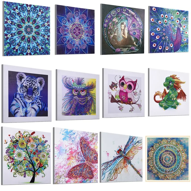 

5D Owl Tree Mandala Flower Special Shaped Diamond Painting Rhinestone Diamond Embroidery Animal Diamond Cross Stitch Home Decor