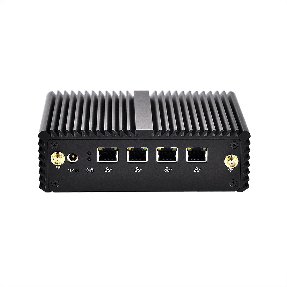 4 LAN Qotom Q190G4N S08 Mini PC with Celeron J1900 Mini Desktop Computer x86