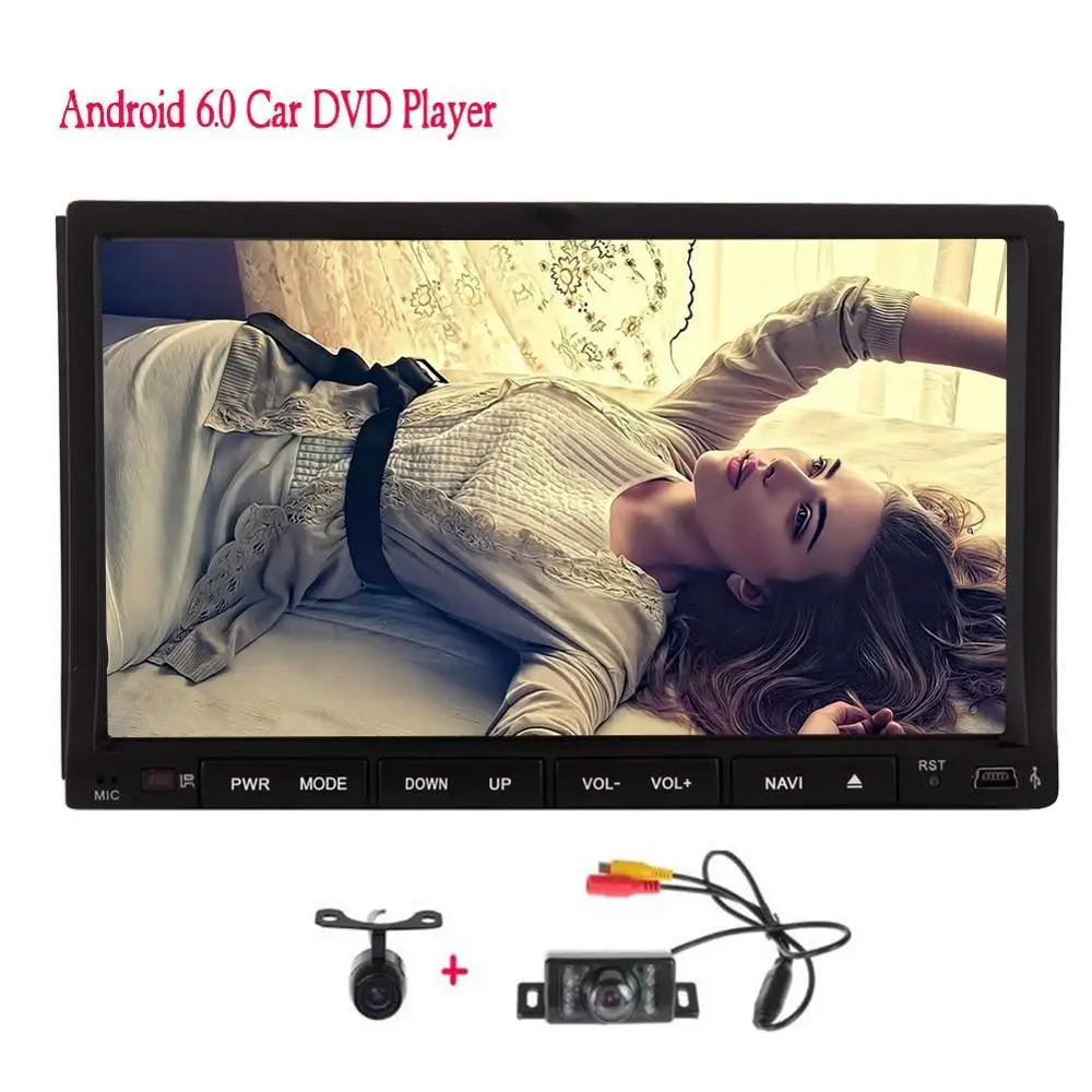 Чистый Android 6 0 четырехъядерный 2 din Автомобильный gps dvd-плеер Авто Стерео навигация