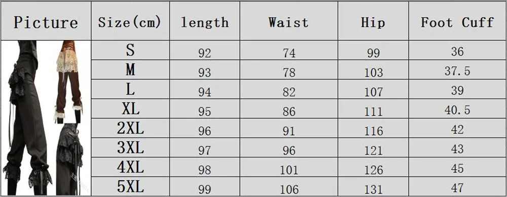 New-Fashion-Women-Gothic-Steampunk-Elastic-Waist-Pants-Vintage-Lady-Pirate-Lace-Patchwork-Casual-Pants-Leisure