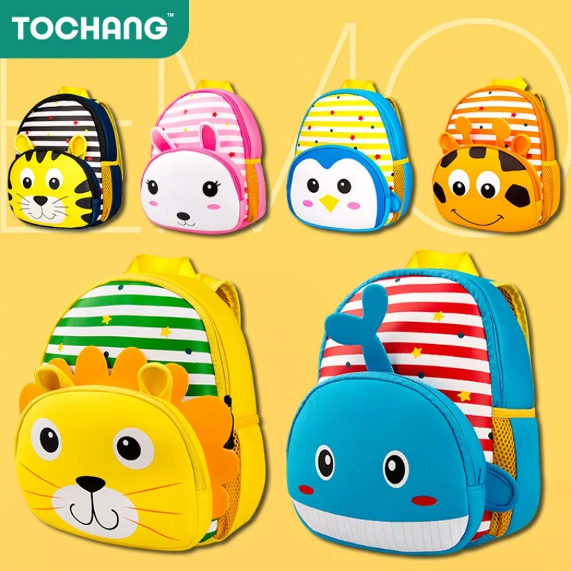 

Lovely 3D Cartoon Animal School Bags Preschool Kids Backpack Kindergarten Mochila Children Bookbag 2-6 Year Old Lion Penguin