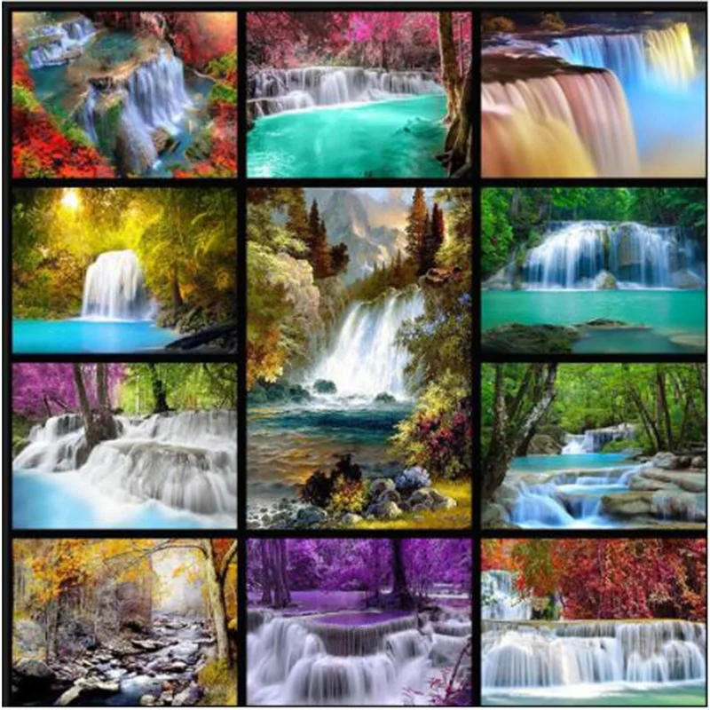 

DIY Diamond Embroidery Landscape Diamond Painting Cross Stitch Needlework Craft Full Square Rhinestone Mosaic Home Decor
