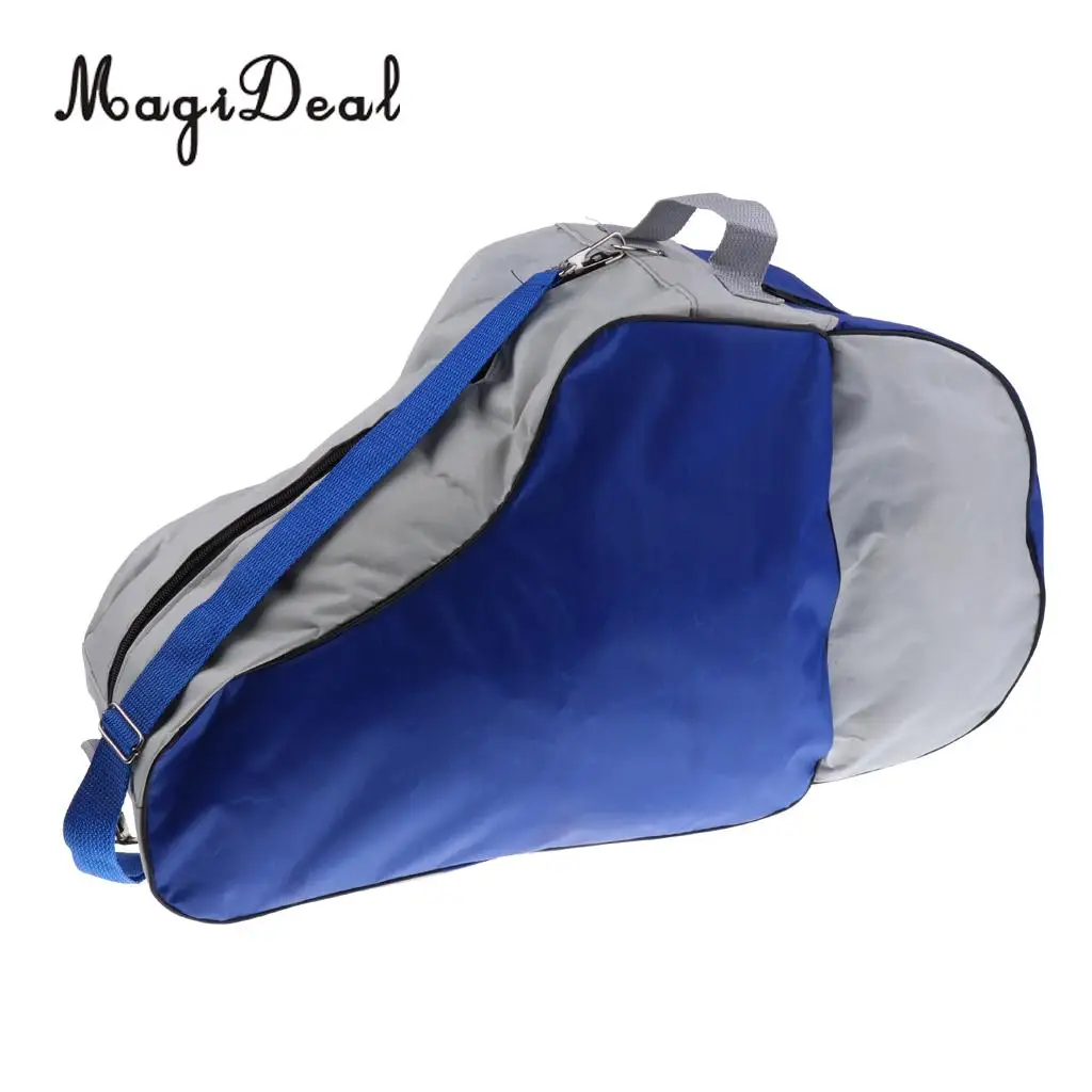 MagiDeal 2 Pcs Large Roller Skating Bag Adjustable Shoulder Strap Portable Ice Inline Skating Shoes Bag Skates Carry Bag Case