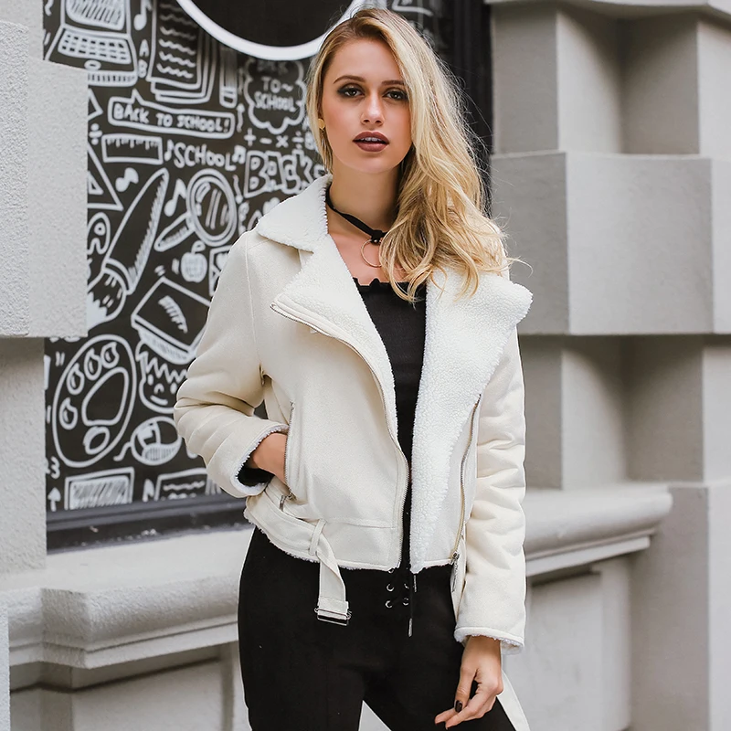 Lily Rosie Girl Khaki Suede Leather font b Jacket b font font b Women b font