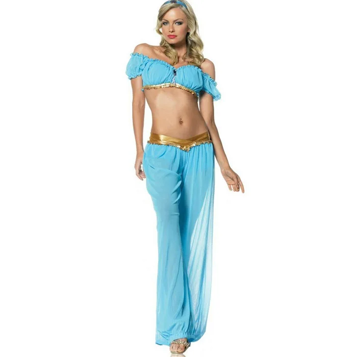 Top Quality 2018 Arabian Principessa Jasmine Aladdin Costume Adulto Donne  Halloween Cosplay Sexy Danza Del Ventre Vestito Più Il Formato S XXL|jasmine  aladdin costume|aladdin costumescostume adult - AliExpress