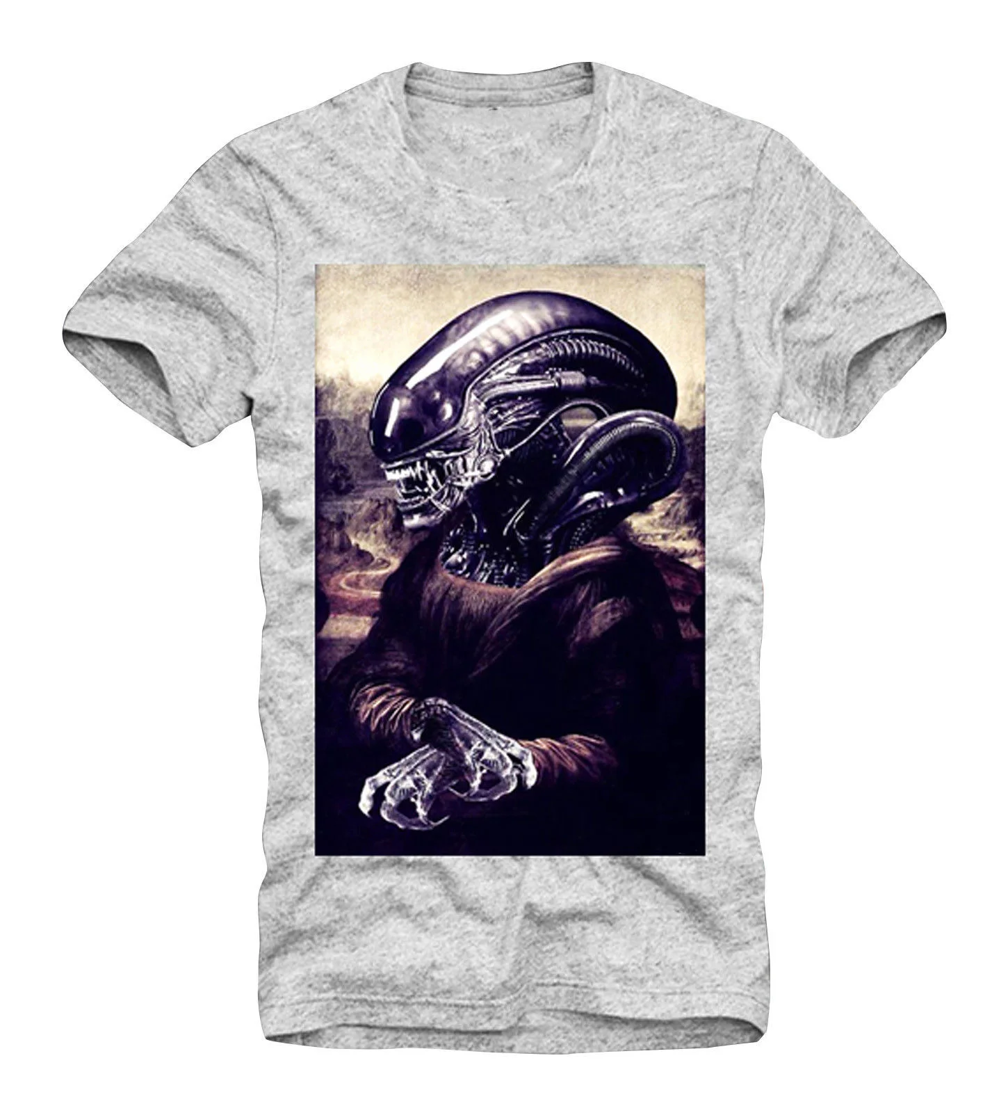 

T SHIRT MONA LISA PREDATOR ALIEN ET UFO SPACE INVADERS ATARI Summer Casual Man T Shirt Good Quality