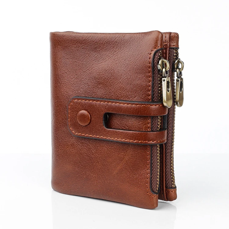 

Genuine Leather Real Cowhide Leather Bifold Clutch Dropshipping 2019 Men's Short Wallets Coin Purses Male ID Credit Cards Holder