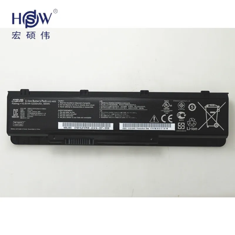 HSW ноутбука Батарея для ASUS A32 N55 07G016HY1875 N45 N45E N45S N45F N45J N45JC N45SJ N45SN N45SF N45SL|battery for asus|asus