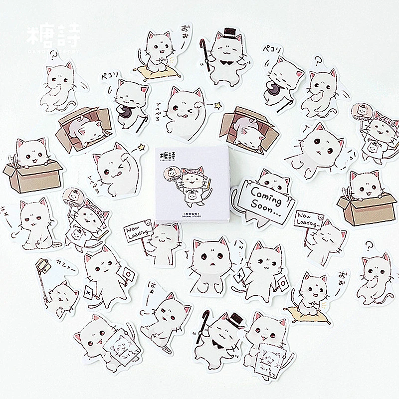 

Hot Sale 45pcs/box Japanese Cat Notebook Diary Drawing Painting Graffiti Soft Cover Paper Memo Pad Office School Supplies Gift