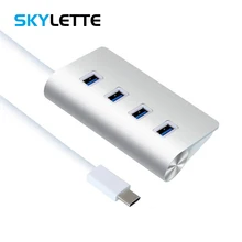 Тип-C Алюминий сплава 4-Порты и разъёмы USB3.0 концентратор 5 Гбит/с разветвитель USB C концентратор USB OTG адаптер для Redmi; Huawei телефонов GALAXY Mac iMac
