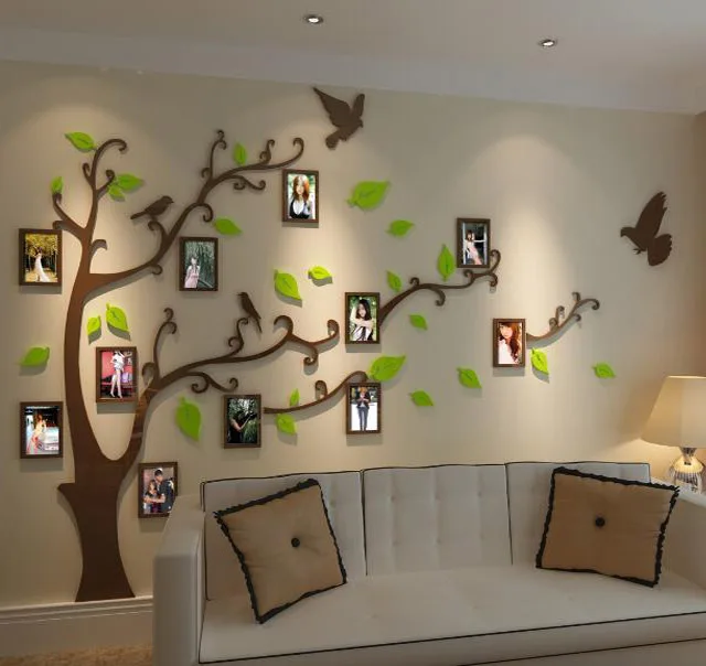 Фоторамка Дерево Кристалл акриловые наклейки на стену ТВ диван фон настенные наклейки домашний 3d DIY Художественный Декор - Цвет: 10