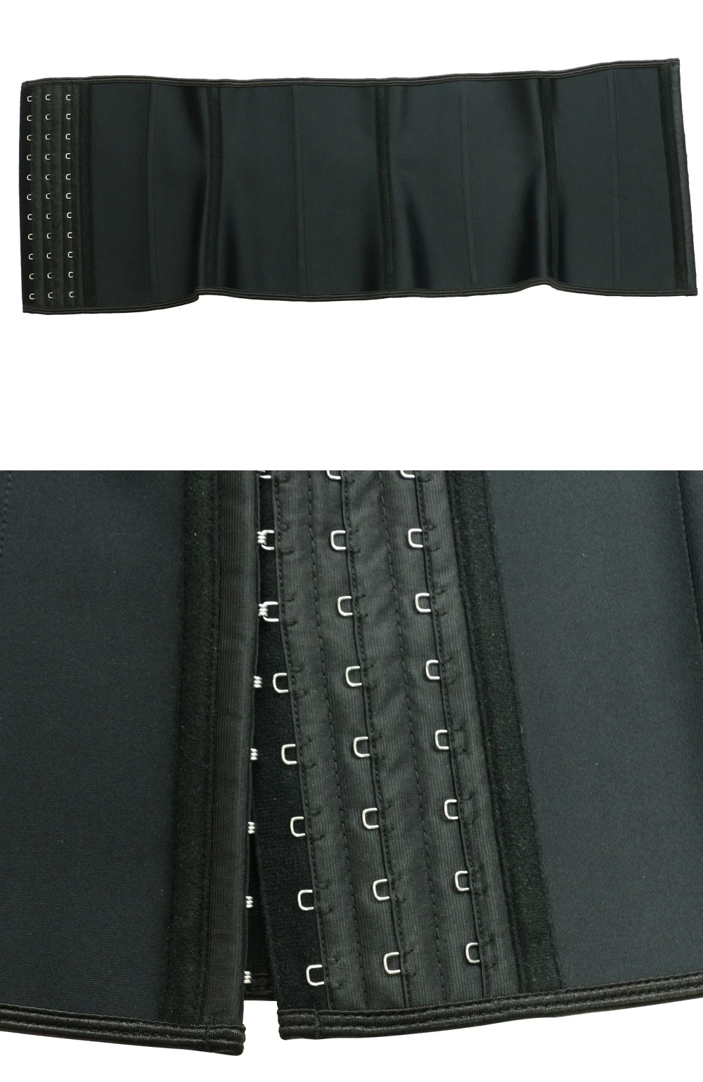 NB1512_01 Atbuty Waist Trainer 9 Inches Shot Torso Latex Waist Training Corset 9 Steel Boned hooks Body Shaper (12)