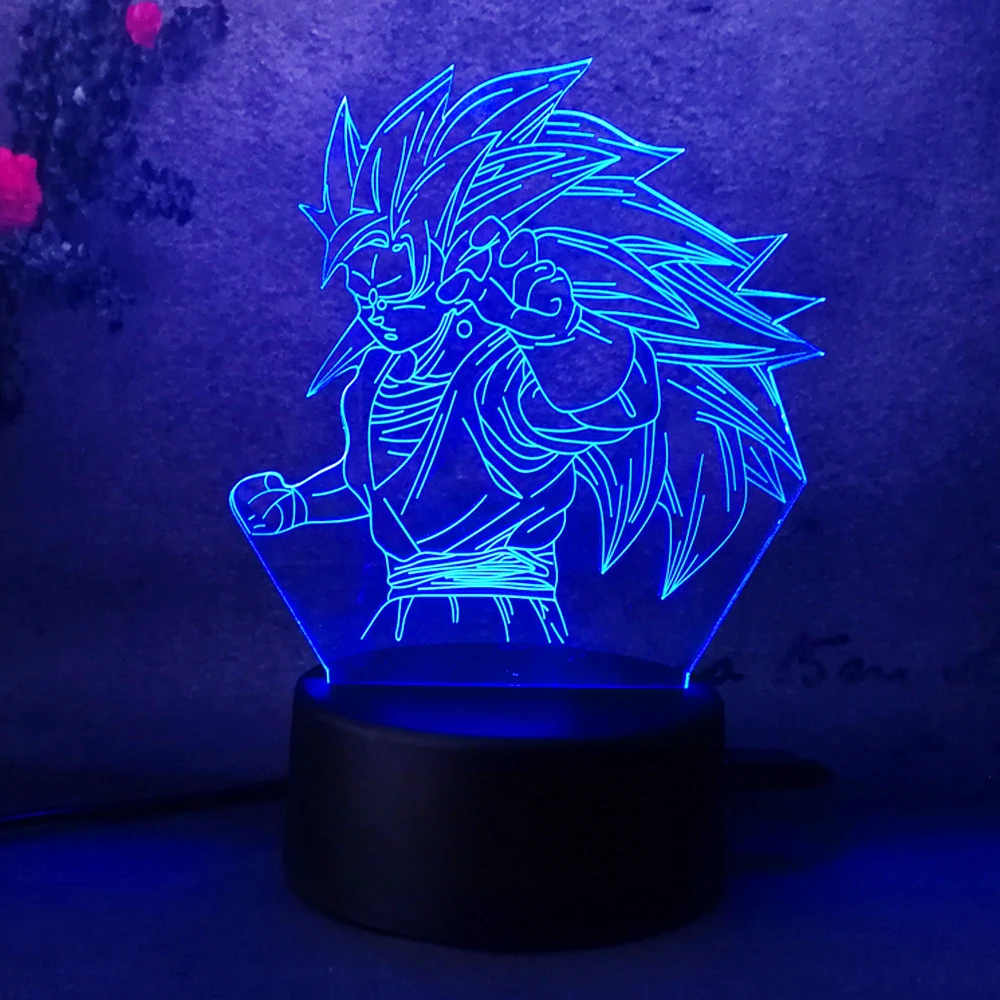 Seven Dragon Ball Son Goku saiyan 3D LED Lava ночник для детей детские игрушки сенсорный 7 цветов
