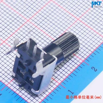 

100Pcs 10K(103) Ohm B-Type Linear 10mm Shaft Rotary Potentiometer Trimmer,Variable Resistor