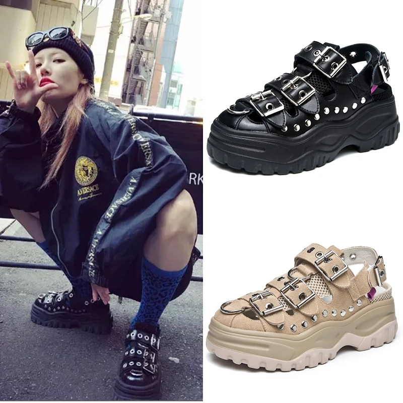 Женская обувь белого цвета Босоножки с заклепками на платформе zapatos de mujer chaussures