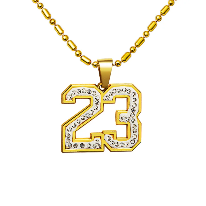 Mens chain with number pendant Clearance