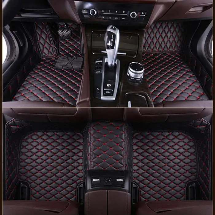 high quality automotive floor mat. Customized 98% automotive floor mat. Wholesaler under single link December - Название цвета: black red