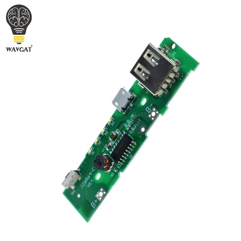 WAVGAT 5V 1A зарядное устройство модуль зарядки печатная плата Повышающий Модуль