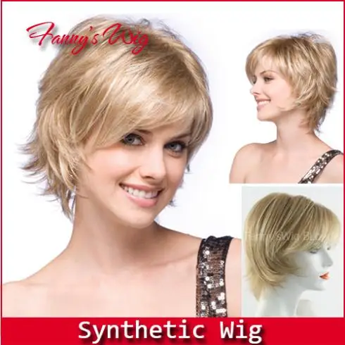 ladies short blonde wigs