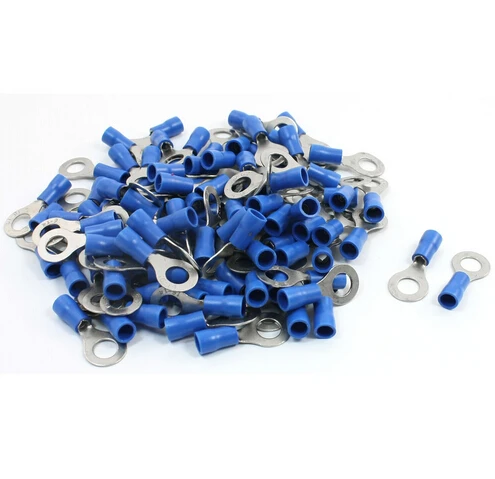 1000 шт RV2-6 1/4 &quotпредварительно Изолированный тип кольца Клеммы для AWG 16-14 провода