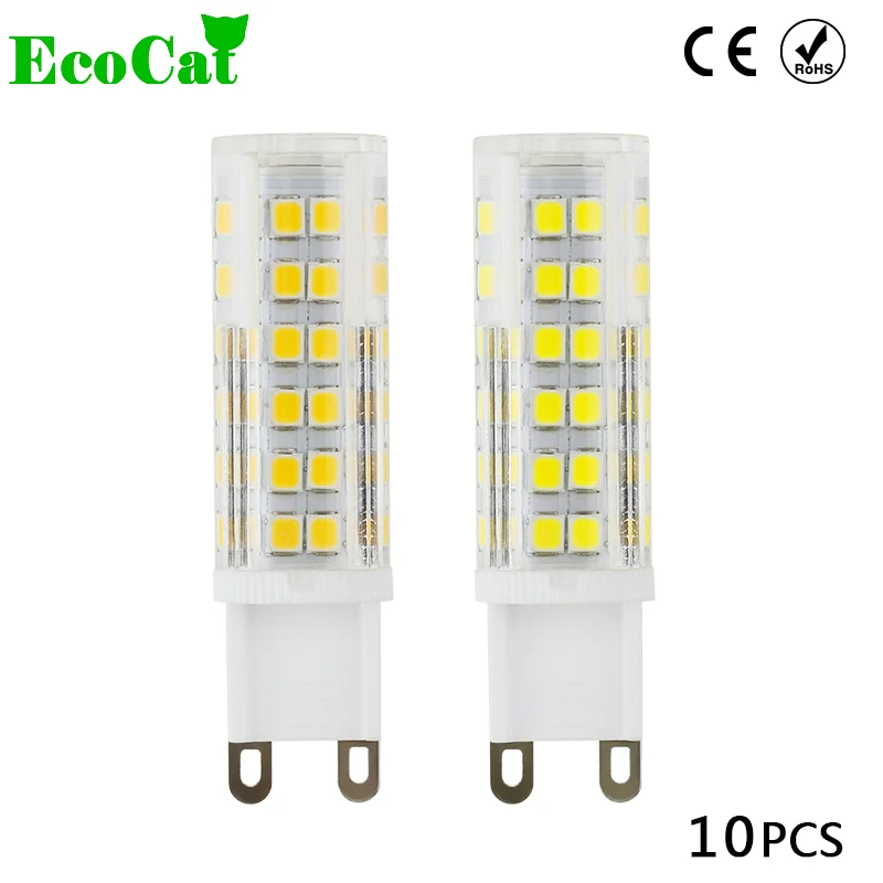 

ECO CAT 10pcs/lot G9 Led Lamp Bulb 220V 3W 5W 7W 2835 LED Light replace Halogen Spotlight Chandelier Light Lampada Led G9 Bulb