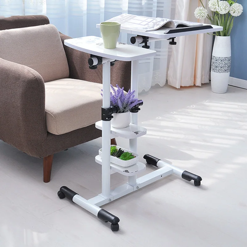 Laptop table Wooden standing office desk Height adjustable computer desk Can be moved folding table