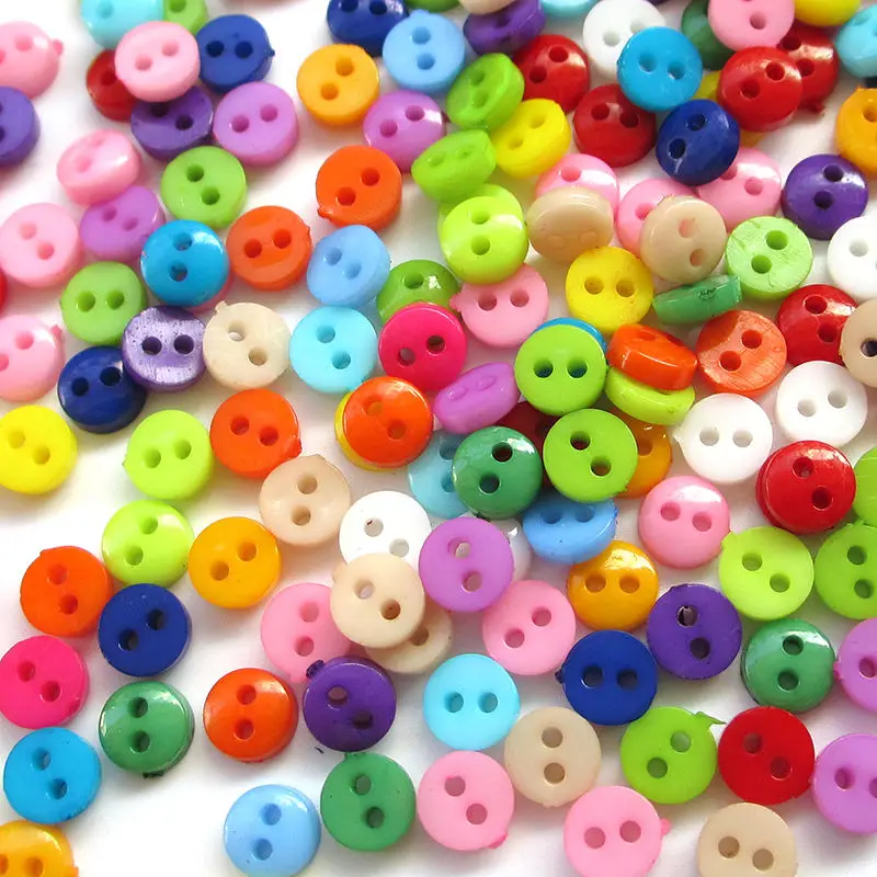 Buy 500Pcs/lot 6mm Round Resin Mini Tiny Buttons